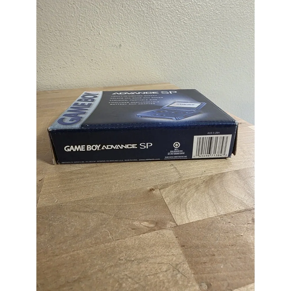 NINTENDO GAMEBOY SP Cobalt Blue Console w/BOX, MANUALS, Charger Tested Working